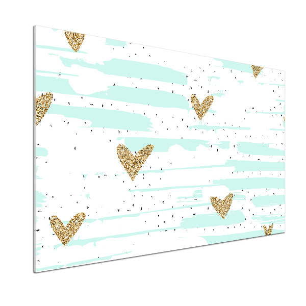 Panel do kuchni Złote serca tło