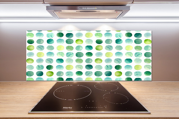 Spatplaat keuken Groene stippen