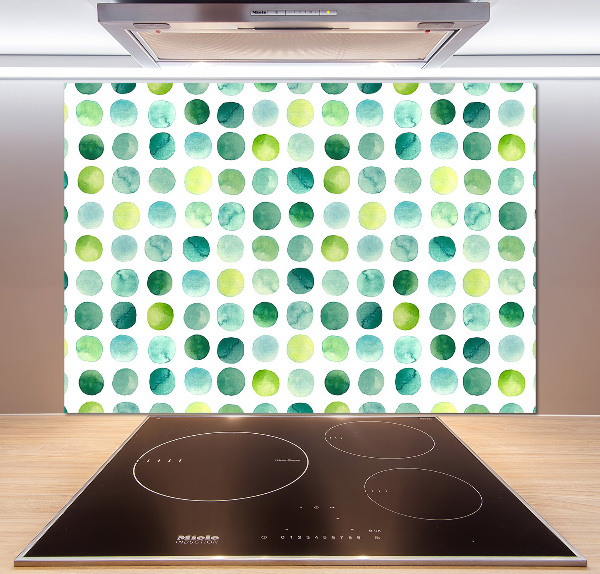 Spatplaat keuken Groene stippen