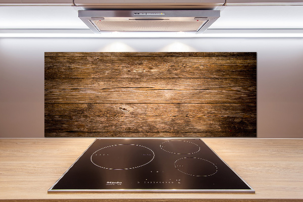 Achterwand keuken Houten achtergrond