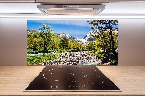 Panel do kuchni Rzeka w górach