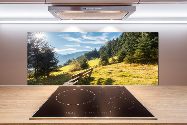 Spatscherm keuken De herfst in de bergen