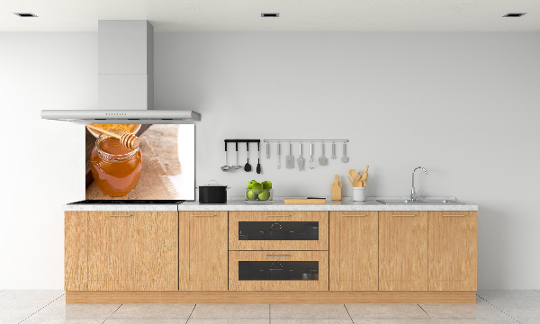 Glazen achterwand keuken Honing