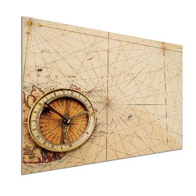 Panel do kuchni Kompas na mapie