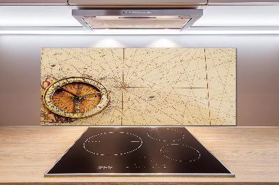 Panel do kuchni Kompas na mapie