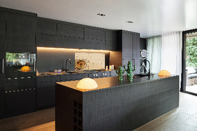 Glazen achterwand keuken Kompas op de kaart