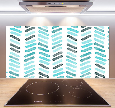 Spatplaat keuken Blauwe visgraat