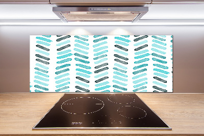 Spatplaat keuken Blauwe visgraat