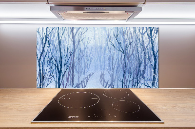 Panel między meble w kuchni Las zimą