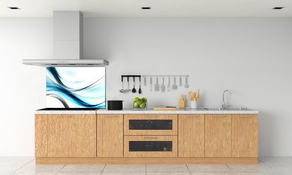 Glazen achterwand keuken Abstracte golven