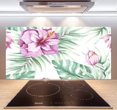 Keuken achterwand Hawaiiaanse bloemen