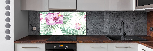 Keuken achterwand Hawaiiaanse bloemen