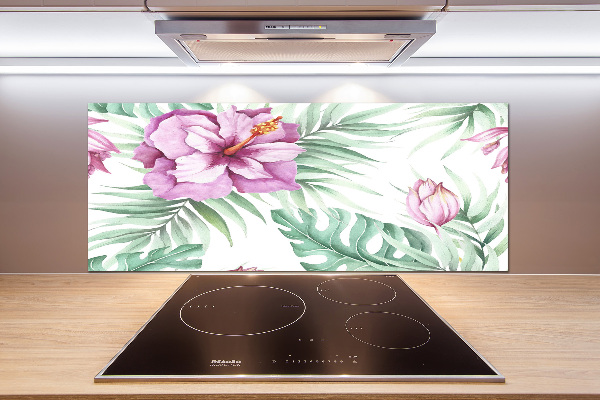Keuken achterwand Hawaiiaanse bloemen