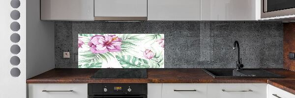 Keuken achterwand Hawaiiaanse bloemen