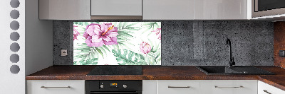 Keuken achterwand Hawaiiaanse bloemen