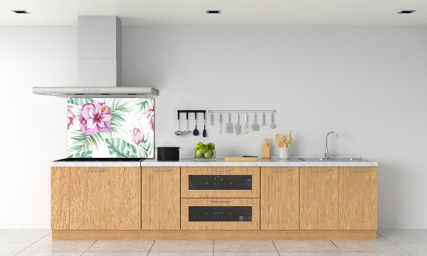 Keuken achterwand Hawaiiaanse bloemen