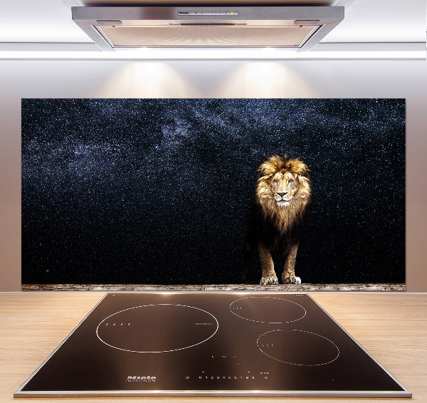Panel do kuchni Lew na tle gwiazd