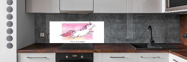 Achterwand keuken Roze eenhoorn