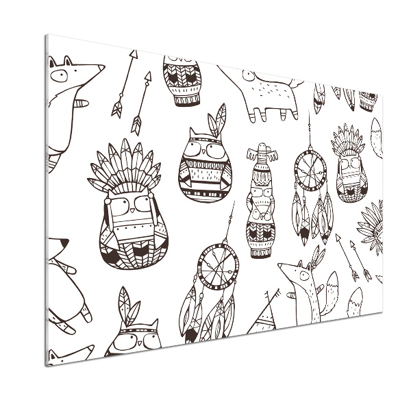 Panel do kuchni Indiańskie sowy