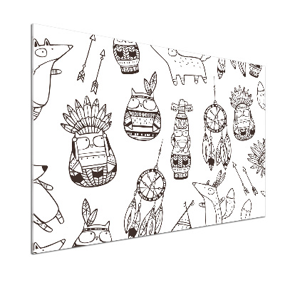 Panel do kuchni Indiańskie sowy