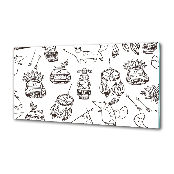 Panel do kuchni Indiańskie sowy