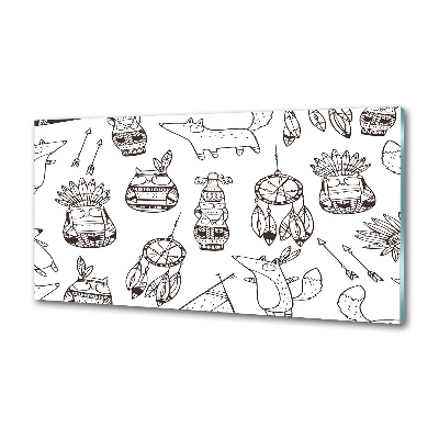 Panel do kuchni Indiańskie sowy