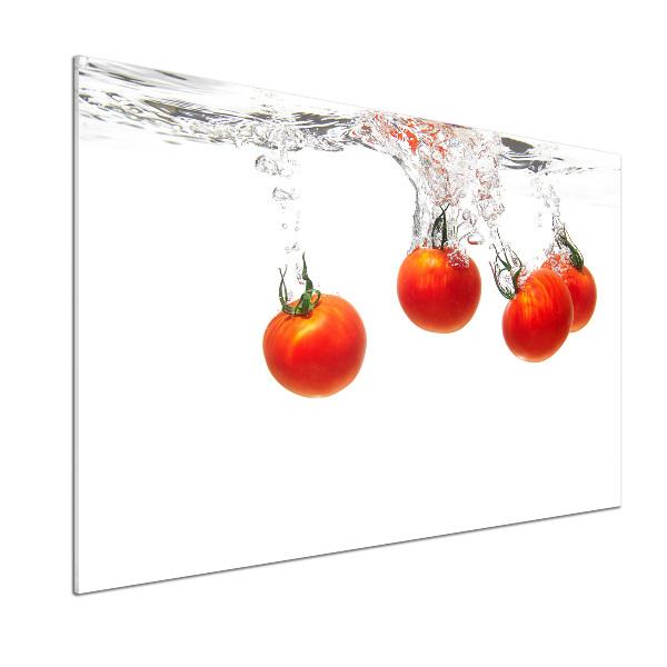 Glazen achterwand keuken Tomaten onder water