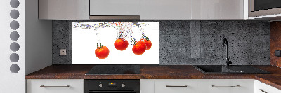 Glazen achterwand keuken Tomaten onder water