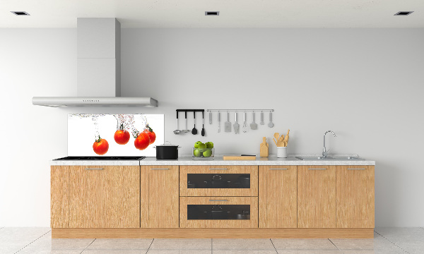 Glazen achterwand keuken Tomaten onder water