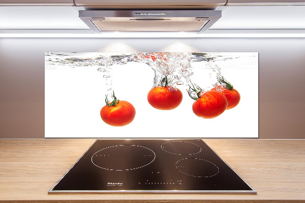 Glazen achterwand keuken Tomaten onder water