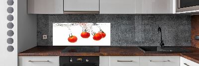 Glazen achterwand keuken Tomaten onder water