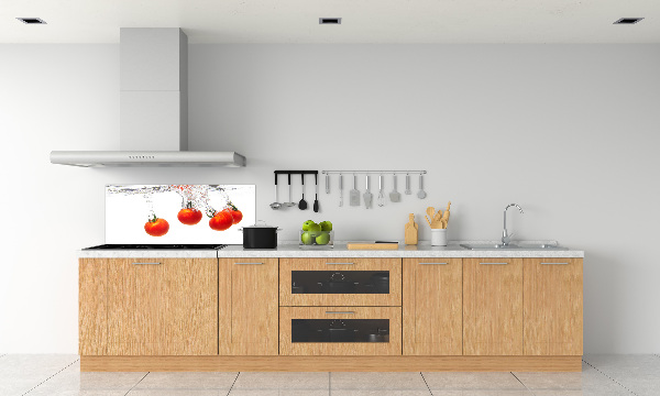 Glazen achterwand keuken Tomaten onder water