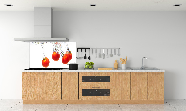 Glazen achterwand keuken Tomaten onder water