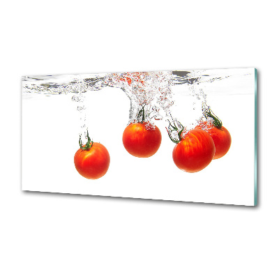 Glazen achterwand keuken Tomaten onder water