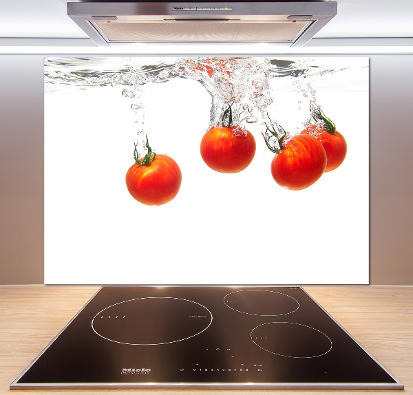 Glazen achterwand keuken Tomaten onder water