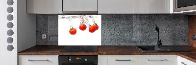 Glazen achterwand keuken Tomaten onder water