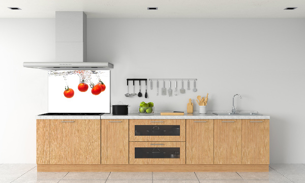 Glazen achterwand keuken Tomaten onder water