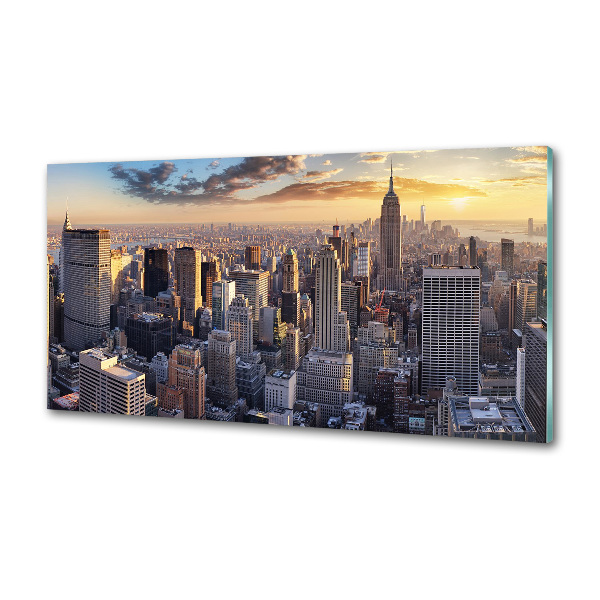 Achterwand keuken New York vanuit vogelperspectief