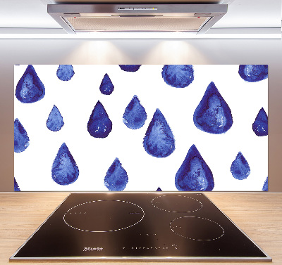 Keuken achterwand Blauwe druppels