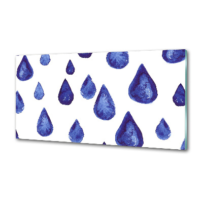 Keuken achterwand Blauwe druppels