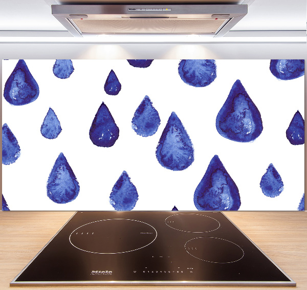 Keuken achterwand Blauwe druppels
