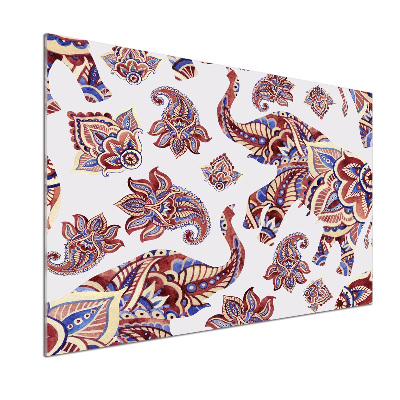 Panel do kuchni Słonie ornamenty