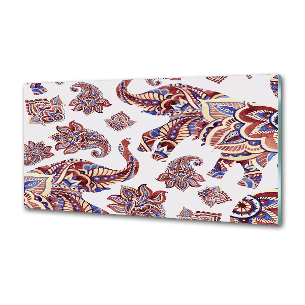 Panel do kuchni Słonie ornamenty