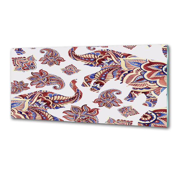 Panel do kuchni Słonie ornamenty