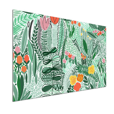 Spatplaat keuken Bloemenpatroon