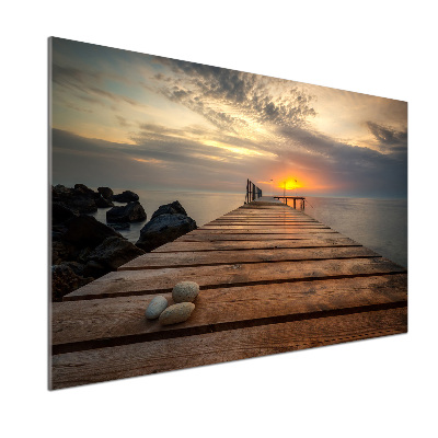 Panel do kuchni Drewniane molo