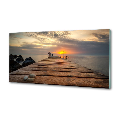 Panel do kuchni Drewniane molo