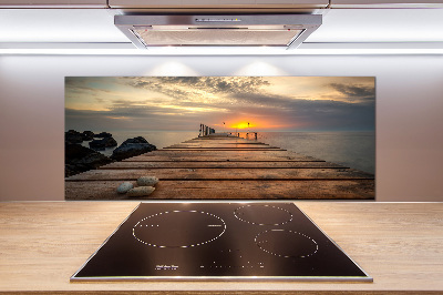 Panel do kuchni Drewniane molo