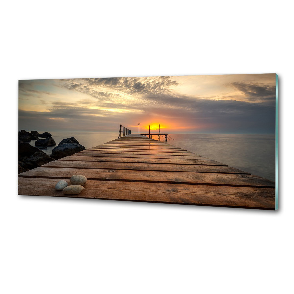 Panel do kuchni Drewniane molo