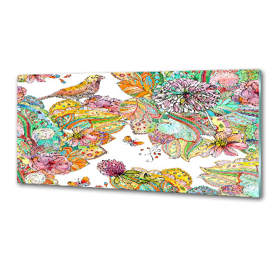 Panel do kuchni Ptak i ornamenty